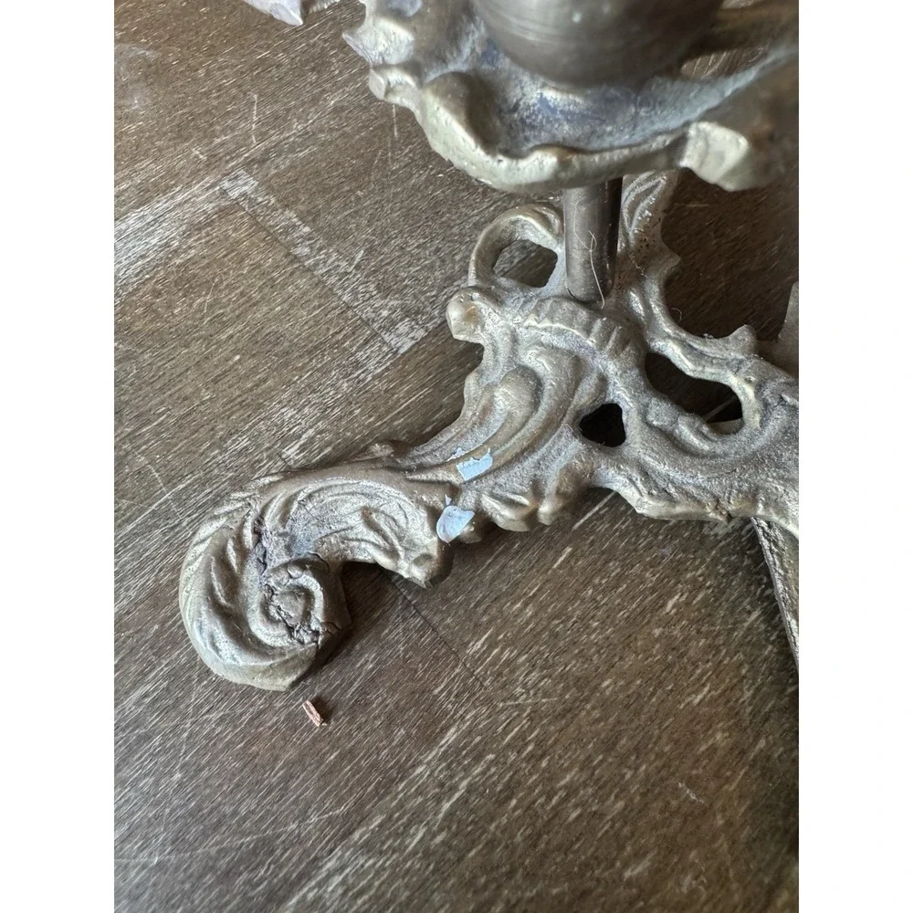 Vintage‎ Ornate Brass Table Top Art Easel Wedding Photo Frame Display Stand 20